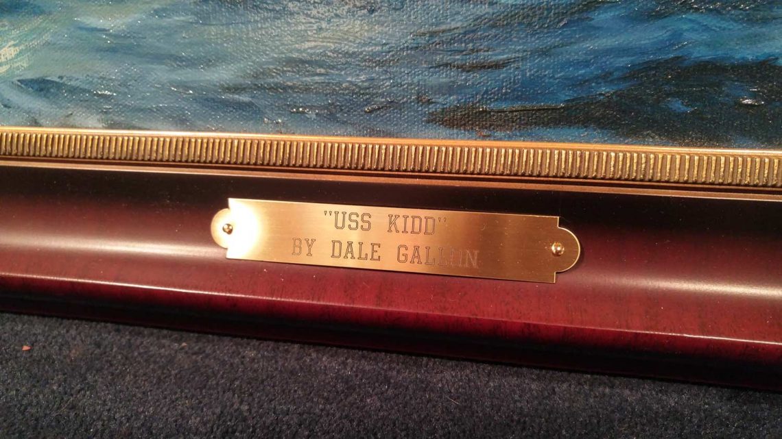 USS Kidd - Name Plate