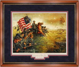 Encounter At Plum Run - Oak Framed Limited Edition Print