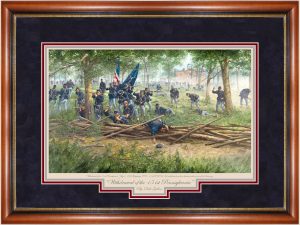 Withdrawal of the 151st Pennsylvania - Oak Framed Limited Edition Print