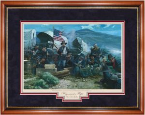 Wagonmaster Fight - Oak Framed Limited Edition Print