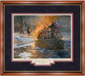 Christmas Surprise 1776 - Washington before Trenton Oak Framed Paper Print